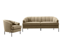 Iconic Home Astoria Linen Textured Sofa 