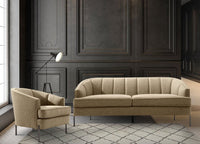 Iconic Home Astoria Linen Textured Sofa 