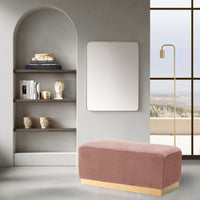 Iconic Home Beatrix Velvet Bench Blush