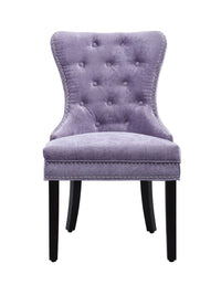 Chic Home Diana Tufted Velvet Dining Chair Set of 2 Purple