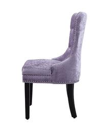 Chic Home Diana Tufted Velvet Dining Chair Set of 2 Purple