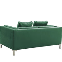 Iconic Home Emory Velvet Loveseat 