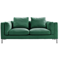 Iconic Home Emory Velvet Loveseat 