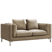 Iconic Home Emory Velvet Loveseat 