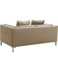 Iconic Home Emory Velvet Loveseat 