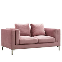 Iconic Home Emory Velvet Loveseat 