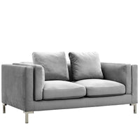 Iconic Home Emory Velvet Loveseat 