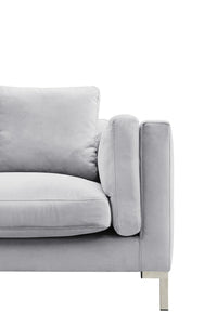 Iconic Home Emory Velvet Loveseat 