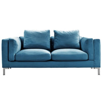 Iconic Home Emory Velvet Loveseat 