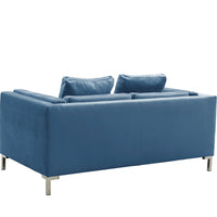 Iconic Home Emory Velvet Loveseat 