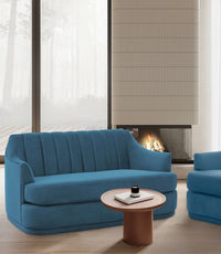 Iconic Home Eva Velvet Loveseat 