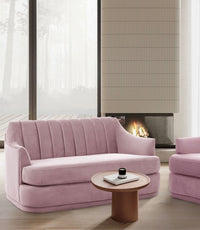 Iconic Home Eva Velvet Loveseat 