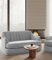 Iconic Home Eva Velvet Loveseat 