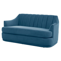 Iconic Home Eva Velvet Loveseat 
