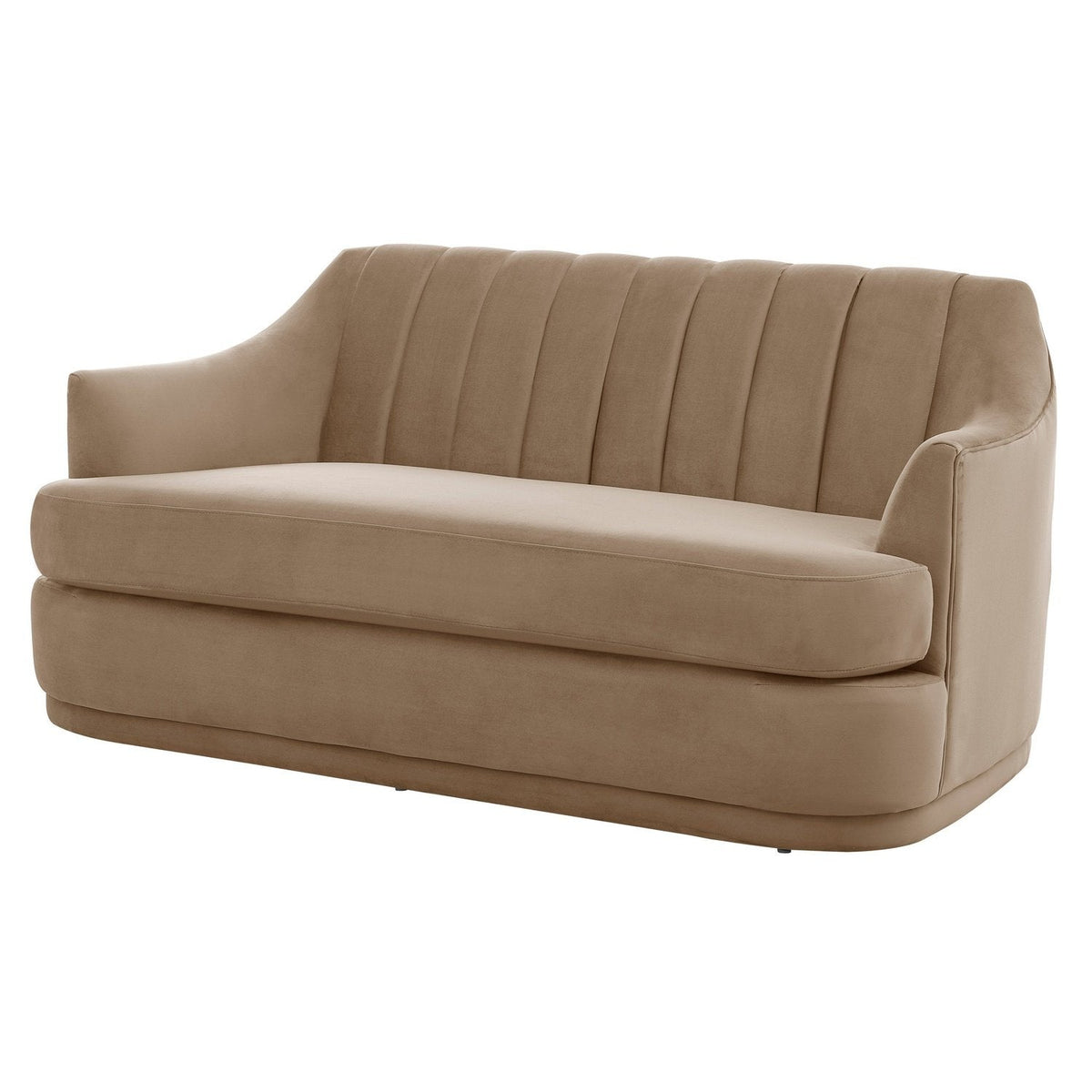 Iconic Home Eva Velvet Loveseat 