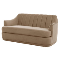 Iconic Home Eva Velvet Loveseat 