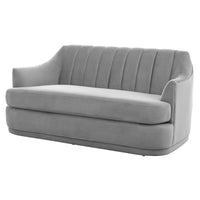 Iconic Home Eva Velvet Loveseat 