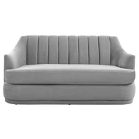 Iconic Home Eva Velvet Loveseat 