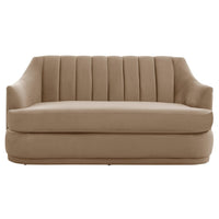 Iconic Home Eva Velvet Loveseat 