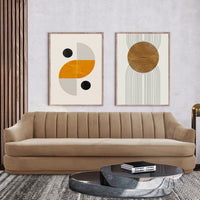 Iconic Home Eva Velvet Sofa Taupe