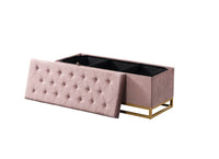 Iconic Home Kadiri Velvet Storage Bench 