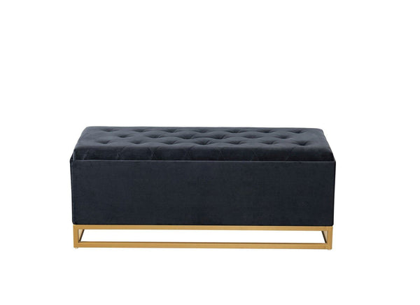 Iconic Home Kadiri Velvet Storage Bench 