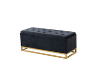 Iconic Home Kadiri Velvet Storage Bench 