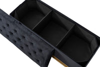 Iconic Home Kadiri Velvet Storage Bench 