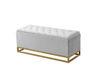 Iconic Home Kadiri Velvet Storage Bench 