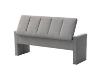 Iconic Home Kube Linen Textured Storage Bench 