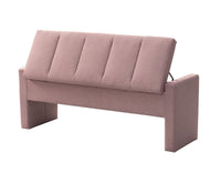 Iconic Home Kube Linen Textured Storage Bench 