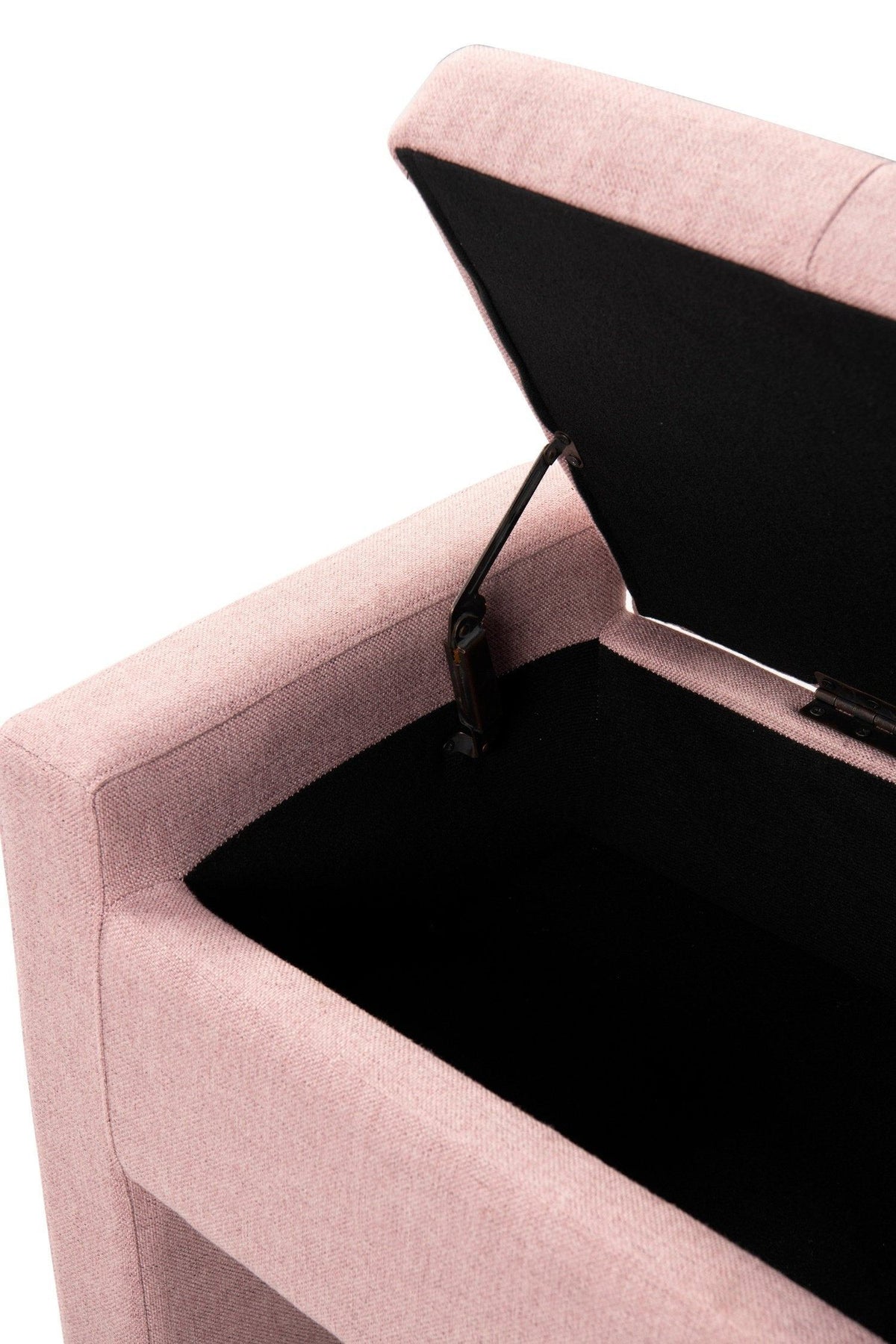 Iconic Home Kube Linen Textured Storage Bench 