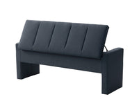 Iconic Home Kube Linen Textured Storage Bench 