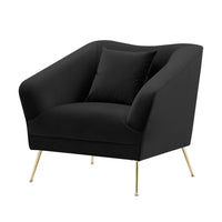 Iconic Home Potter Velvet Club Chair 