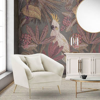 Iconic Home Potter Velvet Club Chair Beige