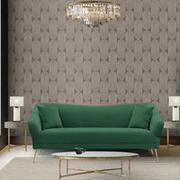 Iconic Home Potter Velvet Sofa Dark Green