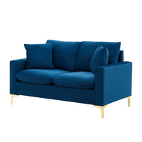 Iconic Home Roxie Velvet Loveseat 