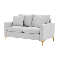 Iconic Home Roxie Velvet Loveseat 
