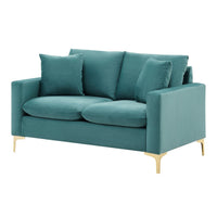 Iconic Home Roxie Velvet Loveseat 