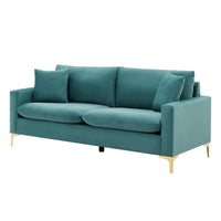 Iconic Home Roxie Velvet Sofa 