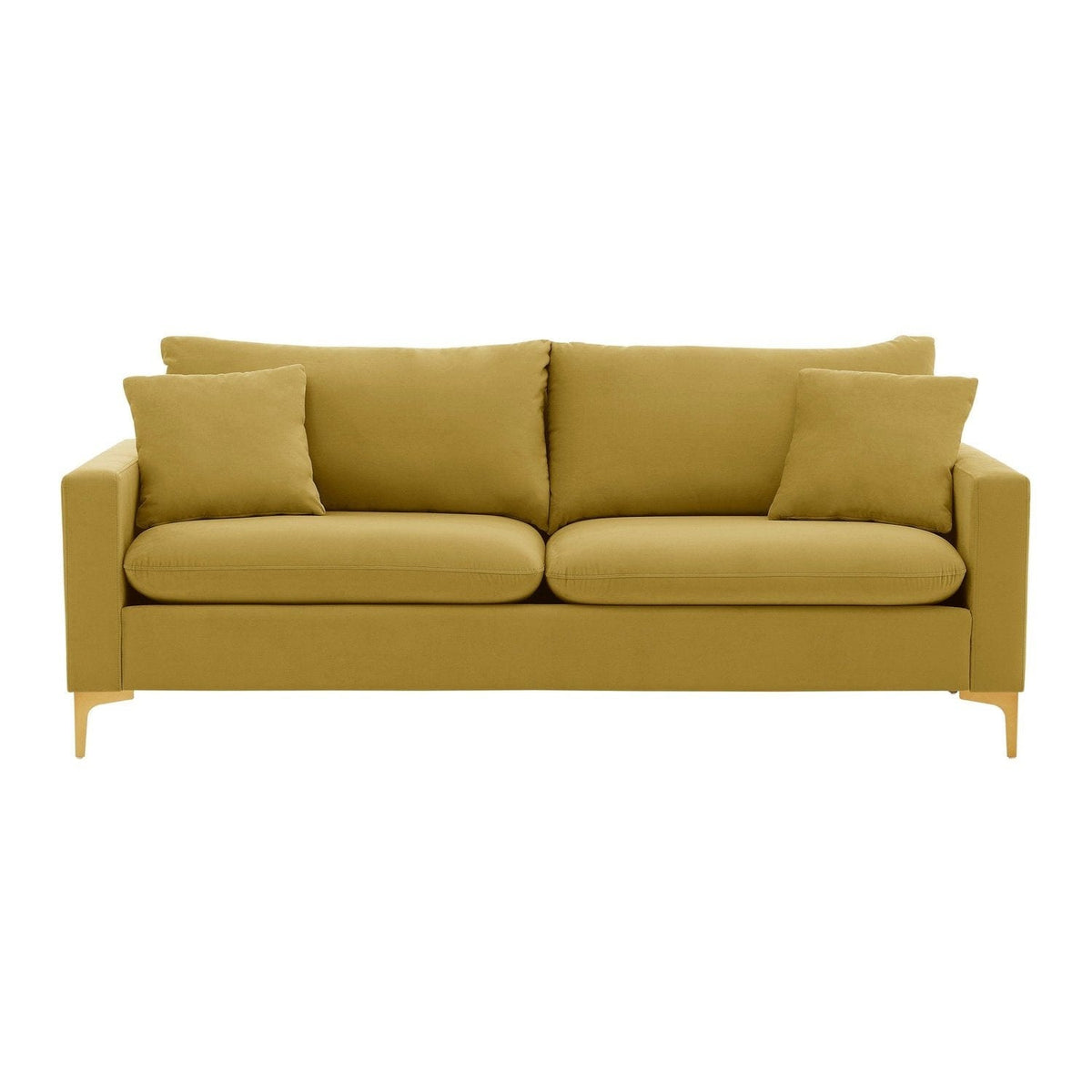 Iconic Home Roxie Velvet Sofa Gold