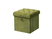 Iconic Home Sassy Velvet Storage Ottoman 