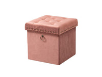 Iconic Home Sassy Velvet Storage Ottoman 