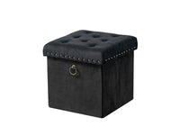 Iconic Home Sassy Velvet Storage Ottoman 