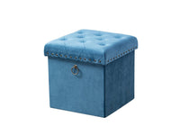 Iconic Home Sassy Velvet Storage Ottoman 