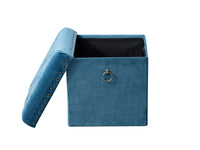 Iconic Home Sassy Velvet Storage Ottoman 