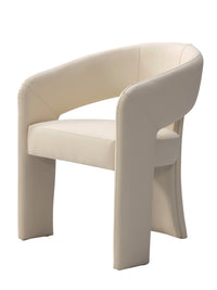 Chic Home Sinatra Faux Leather Dining Chair 1 Piece Beige