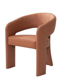 Chic Home Sinatra Faux Leather Dining Chair 1 Piece Camel