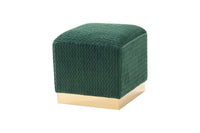 Iconic Home Swell Velvet Ottoman 