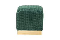 Iconic Home Swell Velvet Ottoman 